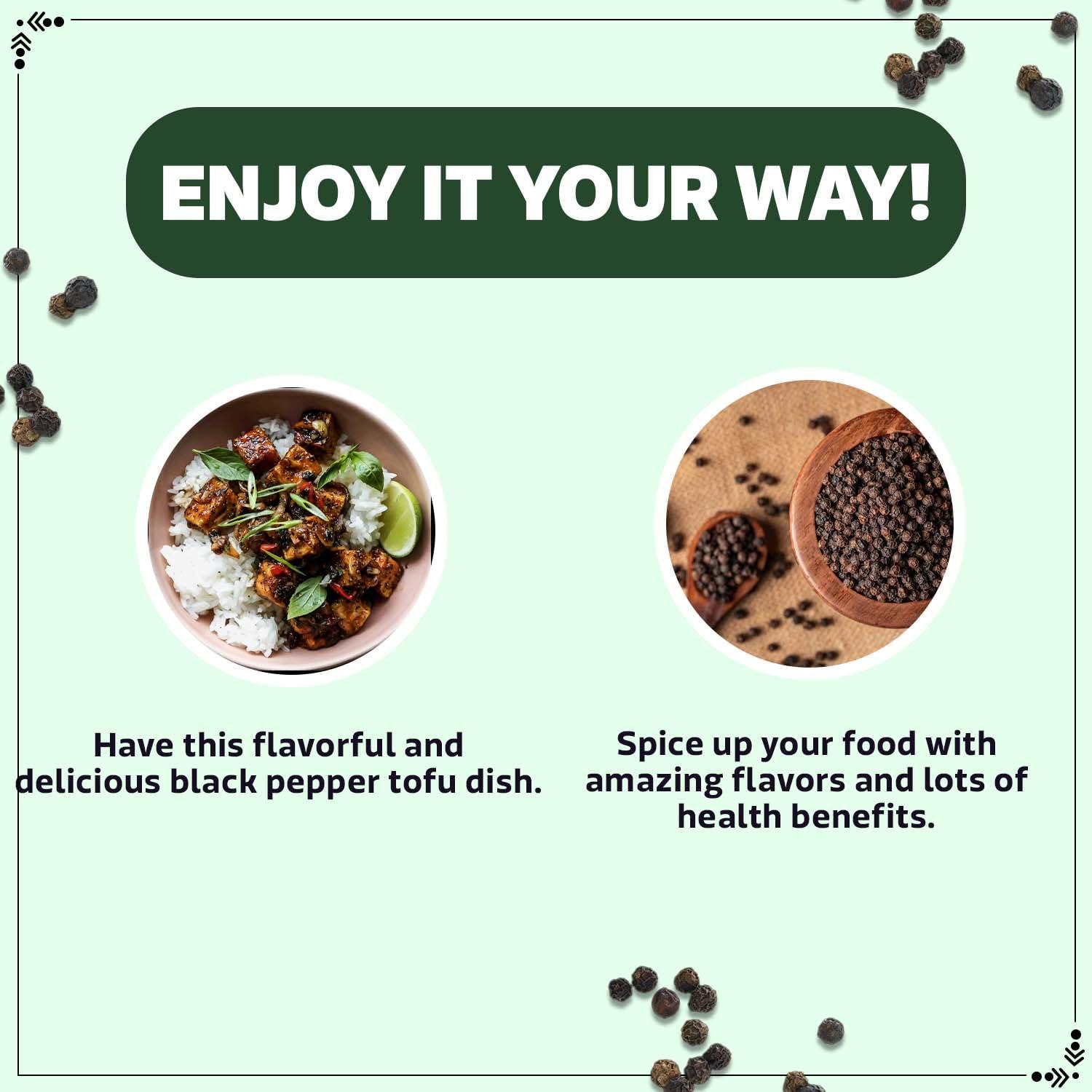 WONDERLAND FOODS (DEVICE) WONDERLAND FOODS Whole Spices Black Pepper Kali Mirch (250g)