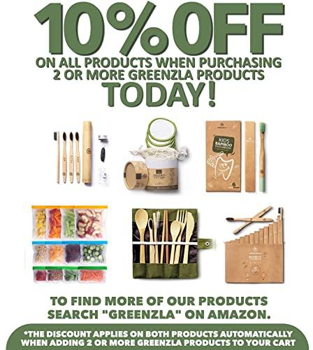 GREENZLA GREENZLA Biodegradable & Compostable Charcoal Wooden Bamboo BPA-Free Soft Bristles Eco-Friendly, Natural Manual Toothbrushes Set for Adult (12 Pack)