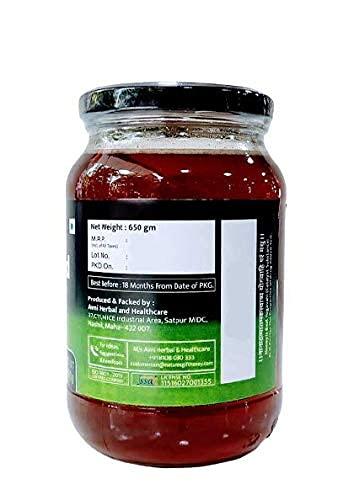 Avni Herbal and Healthcare Avni's Tasty Healthy Amla Infused Honey Unprocessed Unpasteurized | (650 gm)