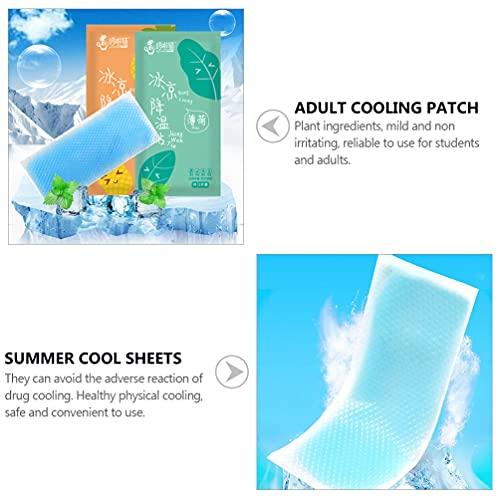 HEALLILY HEALLILY 40Pcs Cooling Forehead Strips Headache Gel Pads Fever Reducer Pad Cooling Sticker Forehead Cooling Strips