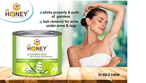 DR HONEY DR HONEY AloeVera strip and stick and wax Hair Remover Wax for Women, Body & Face Waxing, Natural Ingredients for Women, Body soft and for all skin wax strip and stick 600 gram