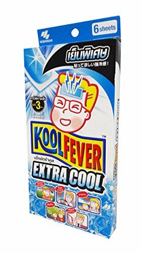 Kool fever Kool Fever, 2 Boxes of Kool Fever Extra Cool, Cooling Fever Patch, Super-Strong Cooling Effect Suitable When Feeling Hot. (Size : 50 Mm X 130 Mm/Sheet.), (6 Sheets/Box)