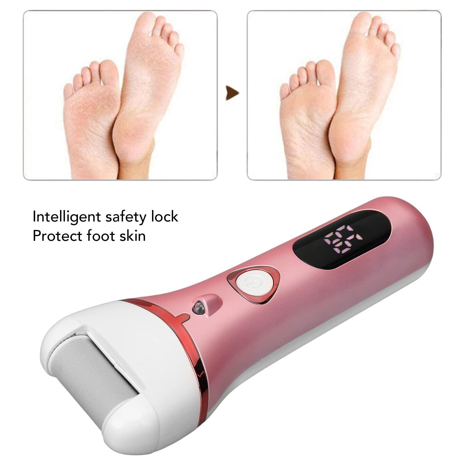 BUCS Electronic Foot File, Pedicure Foot Grinder Callus Removal Rechargeable for Beauty Salon (Pink)