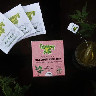 Greeny Dip Greeny Dip Balloon Vine Dip Soup | Kanphuta Soup | Mudakathan Soup | Agnibali Soup | Allena Soup | Instant Natural Soup | Sachet Soup | Wellness Soup| 10 sachets