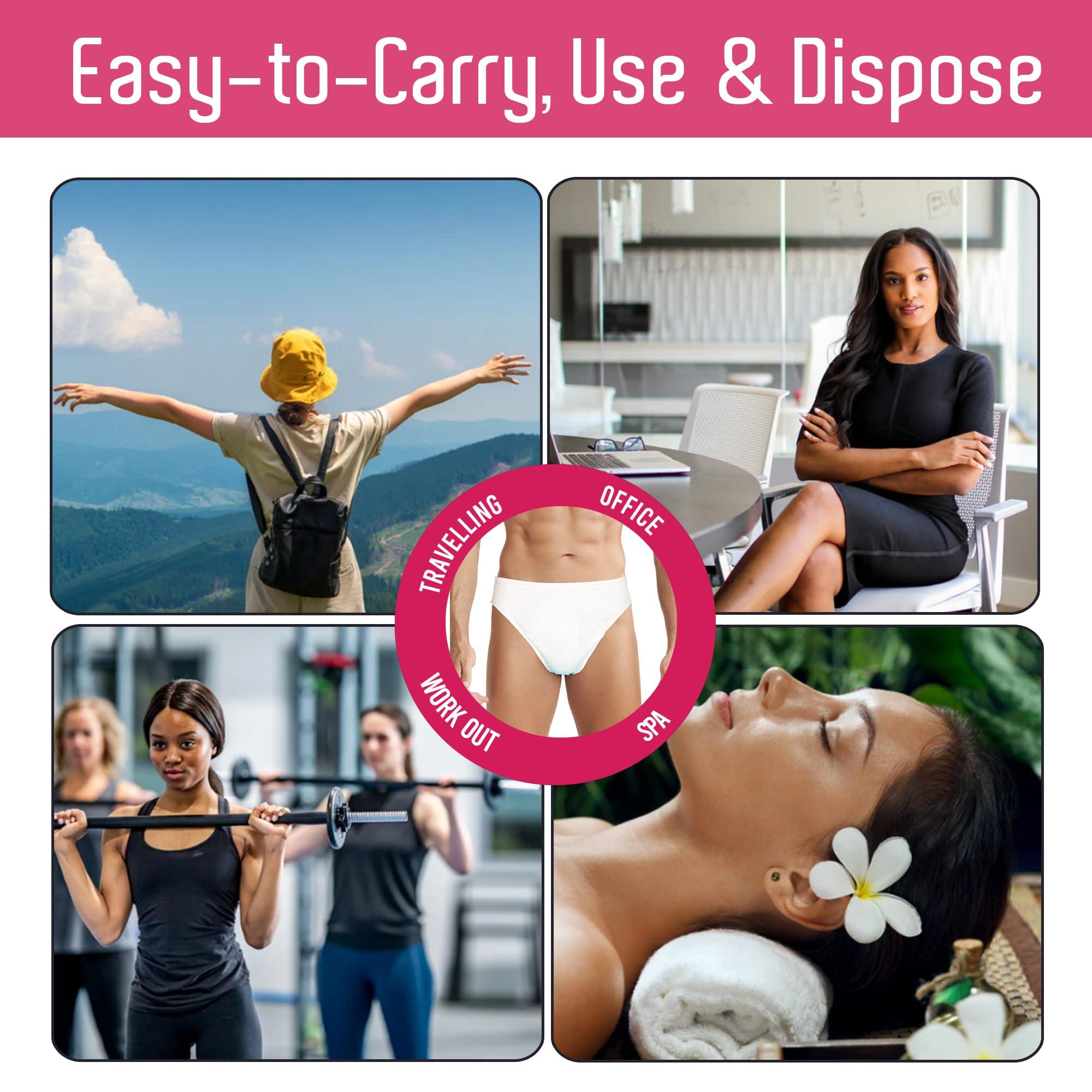 PROWEE PROWEE FUNGAL Care Women\'s Disposable Panty | Ideal for Urine Infections, Skin Infections, and Rashes in The Inner Thighs During Monsoon, Humidity & Hot Temperature for Regular Use (Pack of 5) (S)