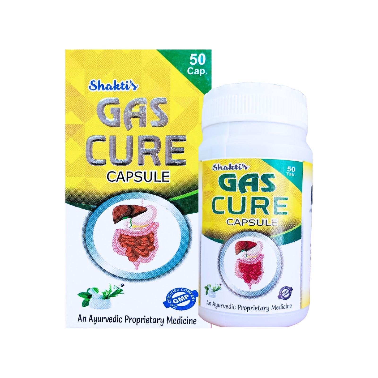HERBSHD Ayurvedic Gas Cure Capsule | For Gas Relief | 50 Capsule (Pack of 2)