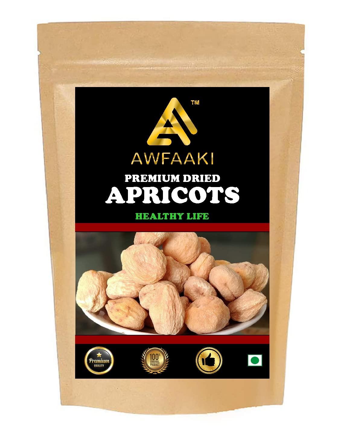 AWFAAKI Awfaaki Apricots Dried | Dry Apricot With Seed | Khumani | Khurbani | Khurmani | Jardalu | Prunu (1 Kg)