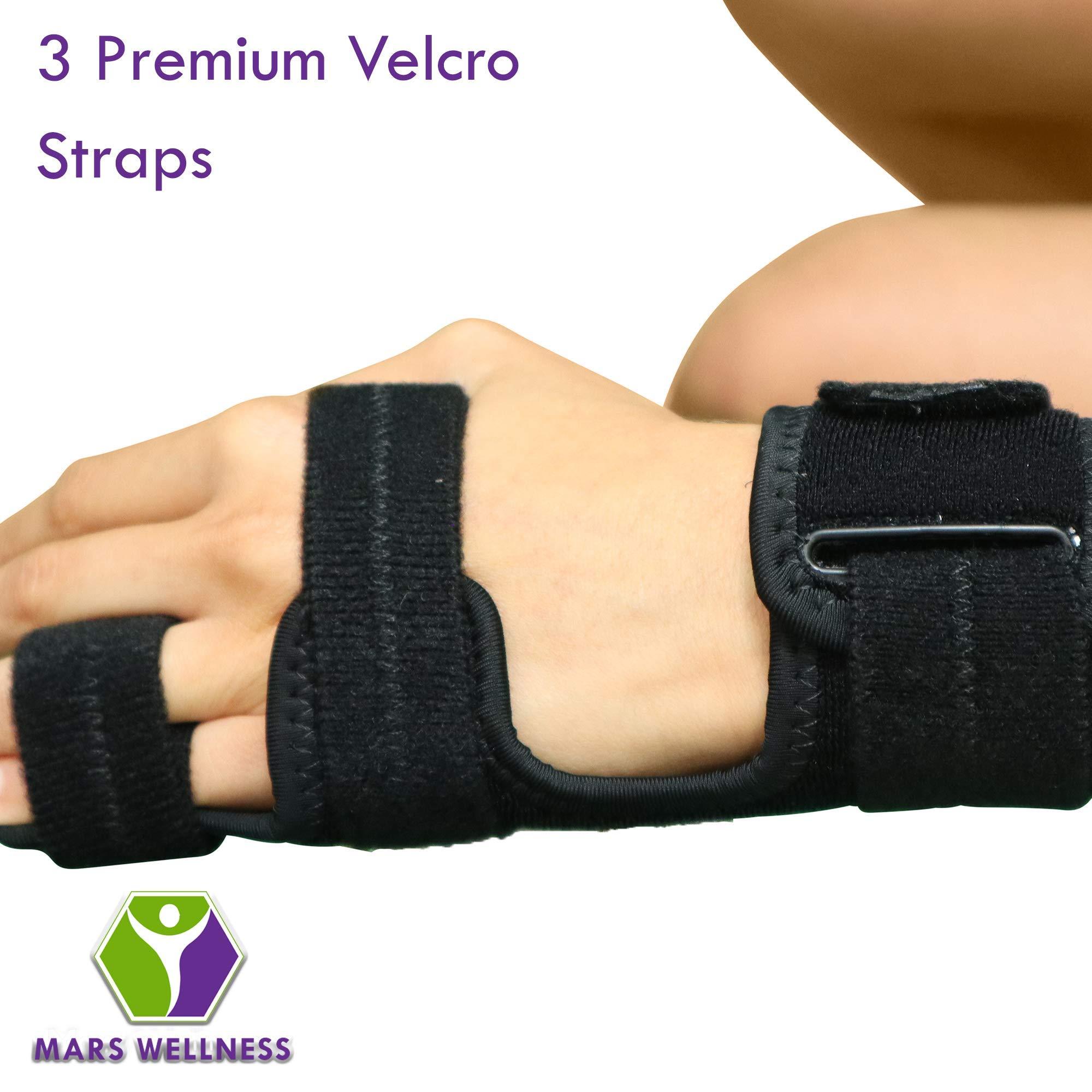 MARS Wellness Mars Wellness Boxer Fracture Splint - 4th or 5th Metacarpal Splint Hand and Finger Brace - Broken Fingers, Wrist, Pinky and Hand Immobilizer - Large/X-Large