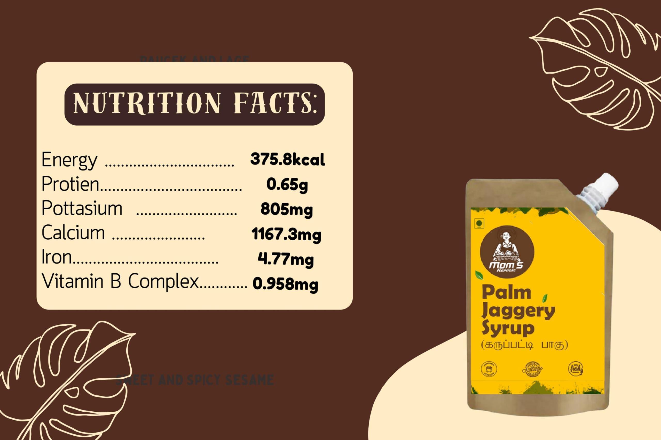 MOM'S HARVEST MOM'S HARVEST Liquid Palm Jaggery Syrup 500ml (650gms) Natural and Organic (3)