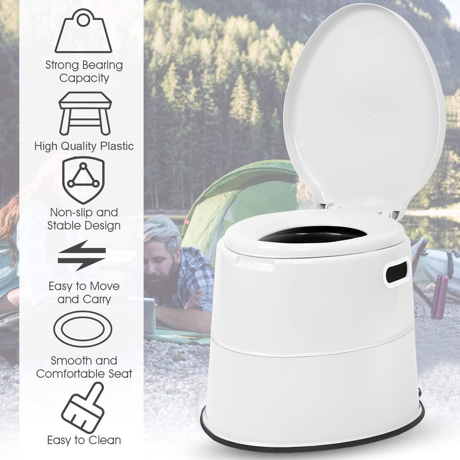KosmoCare KosmoCare Plastic Portable Commode Toilet Stool, Commode Stool, Toilet Commode For Patients, Indian Commode Stool, Portable Toilet Seat For Adult, Kids & Handicap People, White