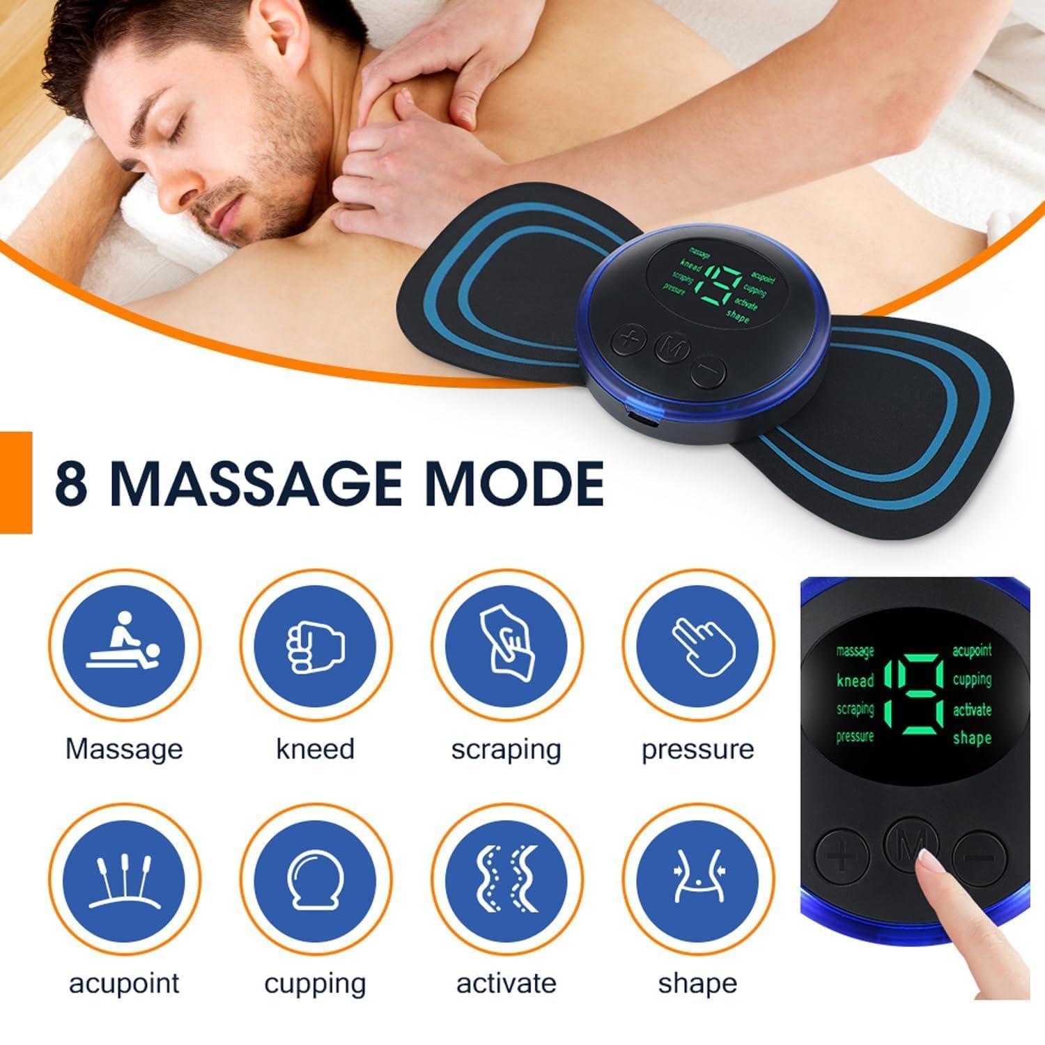 Generic Mini Massage Machine mini massager portable rechargeable full body massager for pain relief with 8 Mode Ems neck cervical massager (Body Massager) (VIB-MASS)