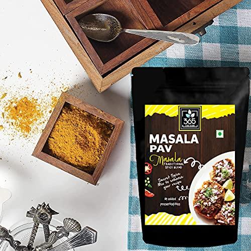 365 STORE TO DOOR 365 STORE TO DOOR Indian Spice – Masala Pav, 250 gm | Homemade Powdered | for Healthy Cooking | Ready to use | All Seasonings Spices | Pure & Hygiene | Spice Mix – Pack of 1