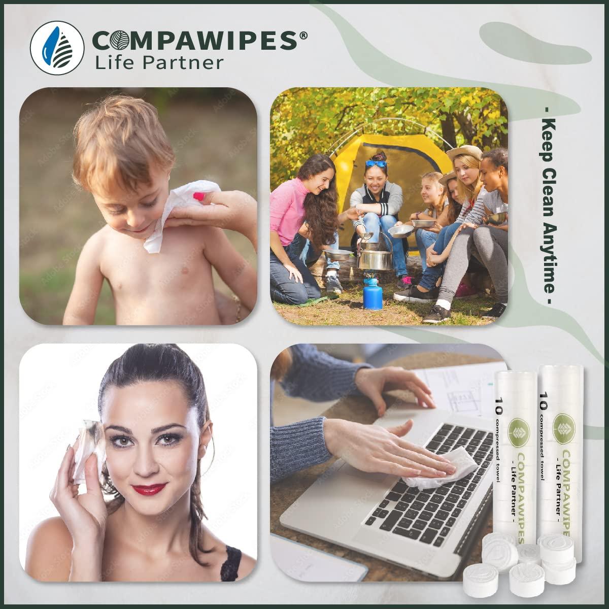 UNKENBO Coin Tissues Compressed Towels Wipes - Toilet Paper Tablets Camping Toilet Paper Travel Toilet Paper Emergency Wipes 500 Bulk Pack with 4 Carrying Cases