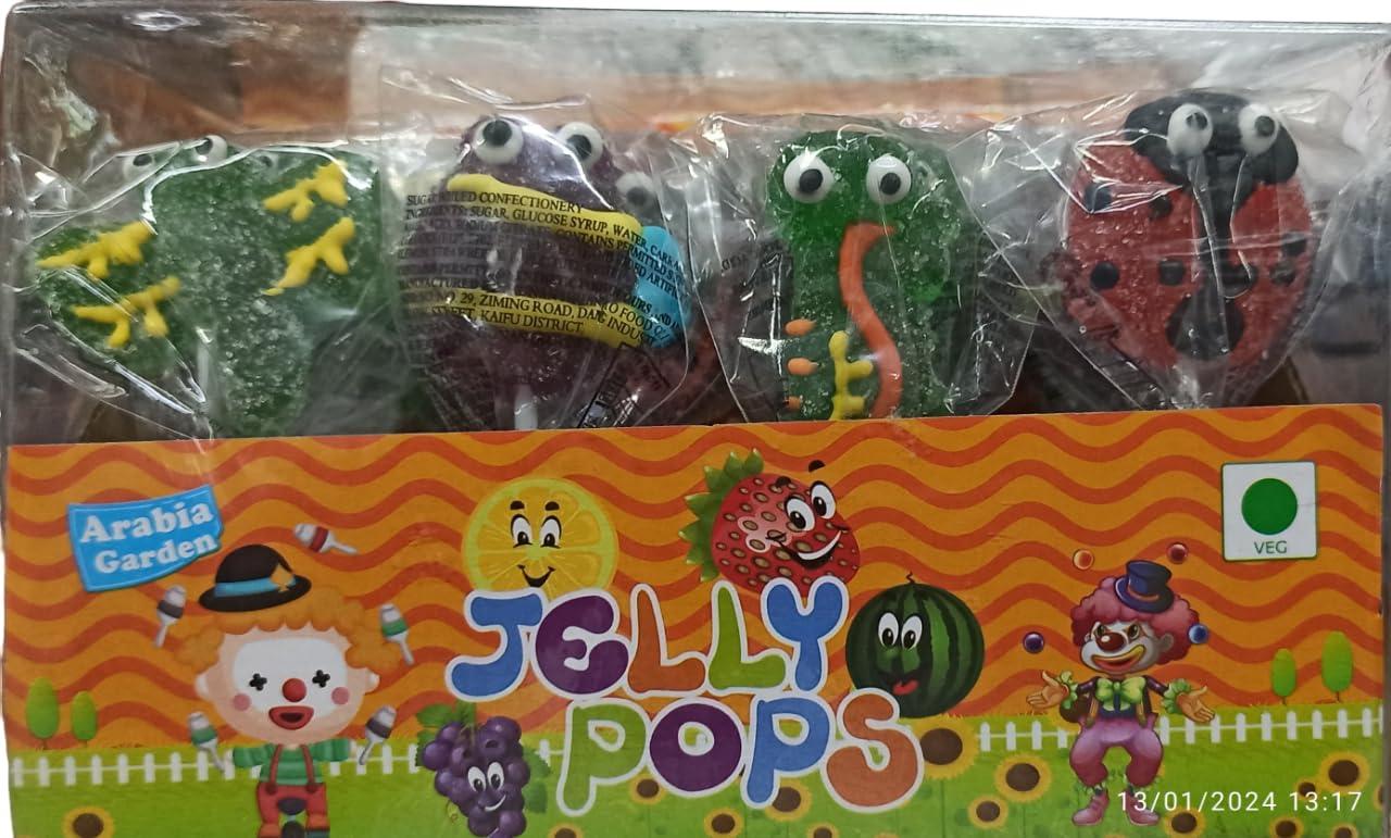 Arabian Garden Jelly Lollipop Arabian Garden Jelly Lollipops Delicious Gummy Candy Variety Of Shapes And Assorted Fruit Flavors Full Of Joy & Fun Box 18g X 24 Pops