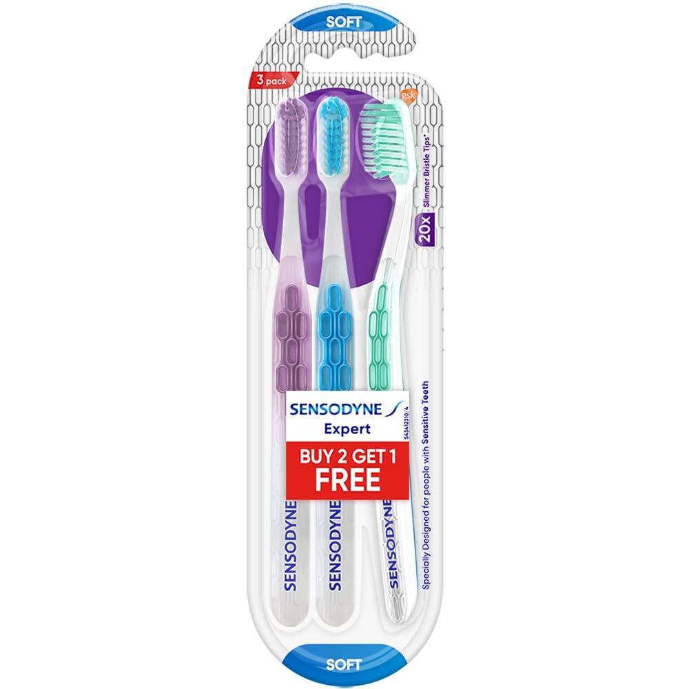 Sensodyne Sensodyne Expert 2+1 Toothbrush, Brush with Soft Bristles (Buy 2, Get 1 free)