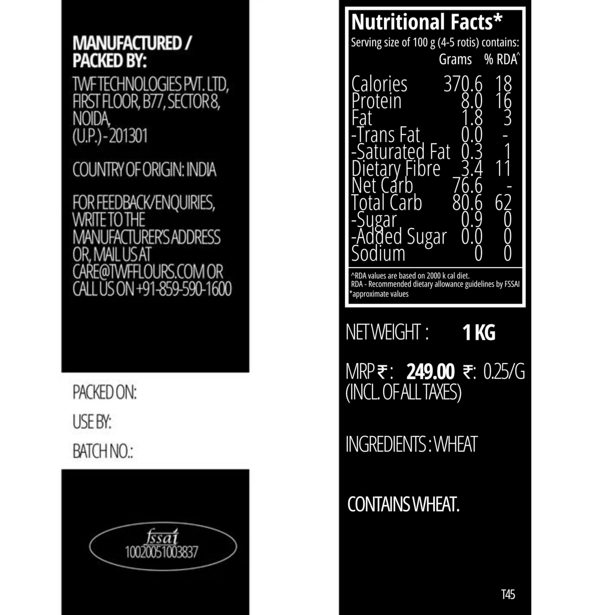 TWF TWF Cake Flour T45 - Premium Unbleached Flour for Light and Fluffy Cakes, Completely Natural, 1kg (2.2lbs) Bag | Bake Perfect Cakes Every Time|