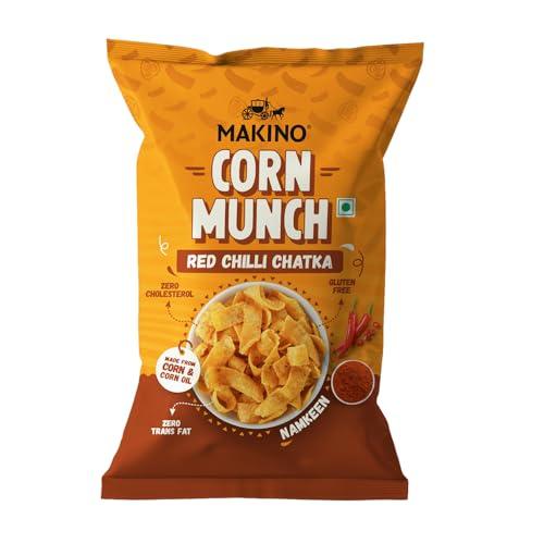 Makino Makino Assorted Corn Munch (Cream & Onion, Red Chilli Chatka)(Each 150 gm)(Pack of 3)
