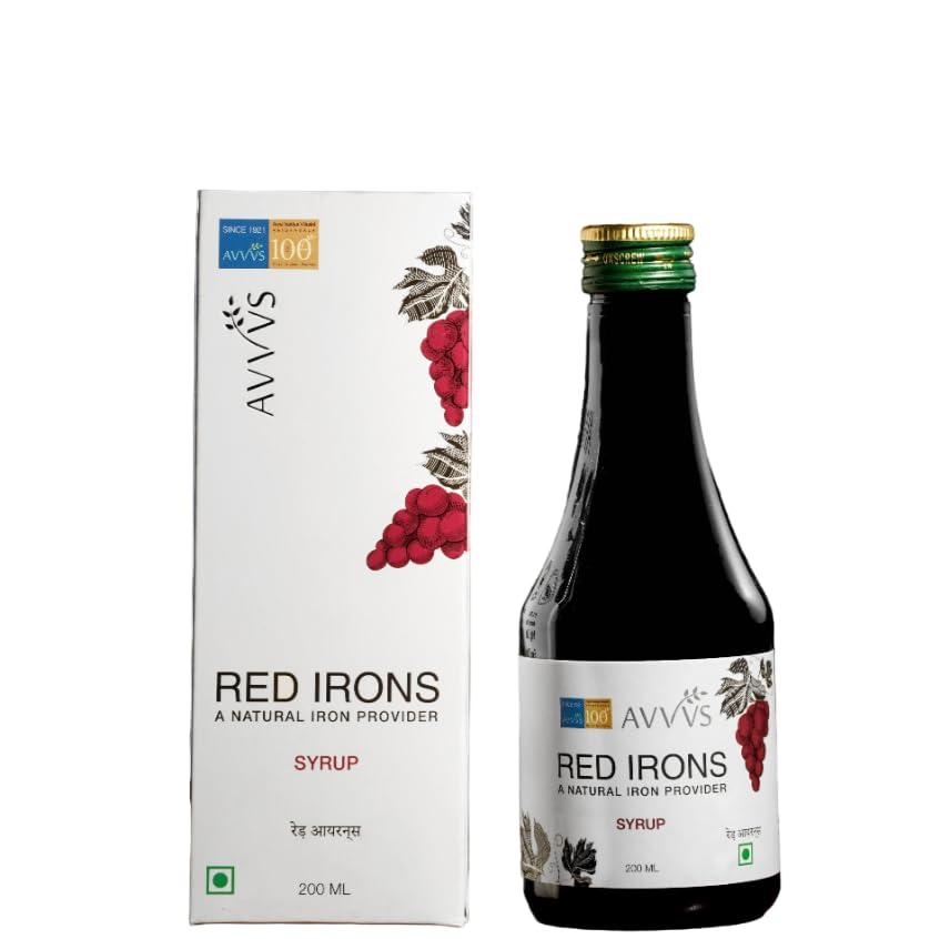 AVVVS AVVVS Red Irons Syrup - 200ml | A Natural Iron Provider, Anemia Syrup, Herbal Iron Supplement, Improves Hemoglobin level