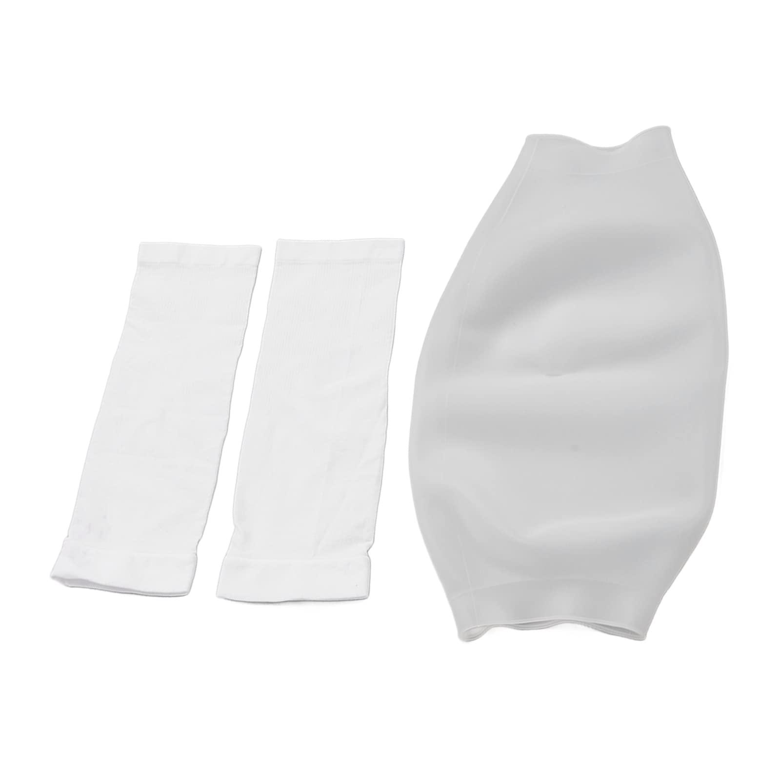 Asixxsix PICC Line Shower Cover, Arm PICC Line Sleeve Protector Waterproof Silicone Elasticity for Skin Problems (L)