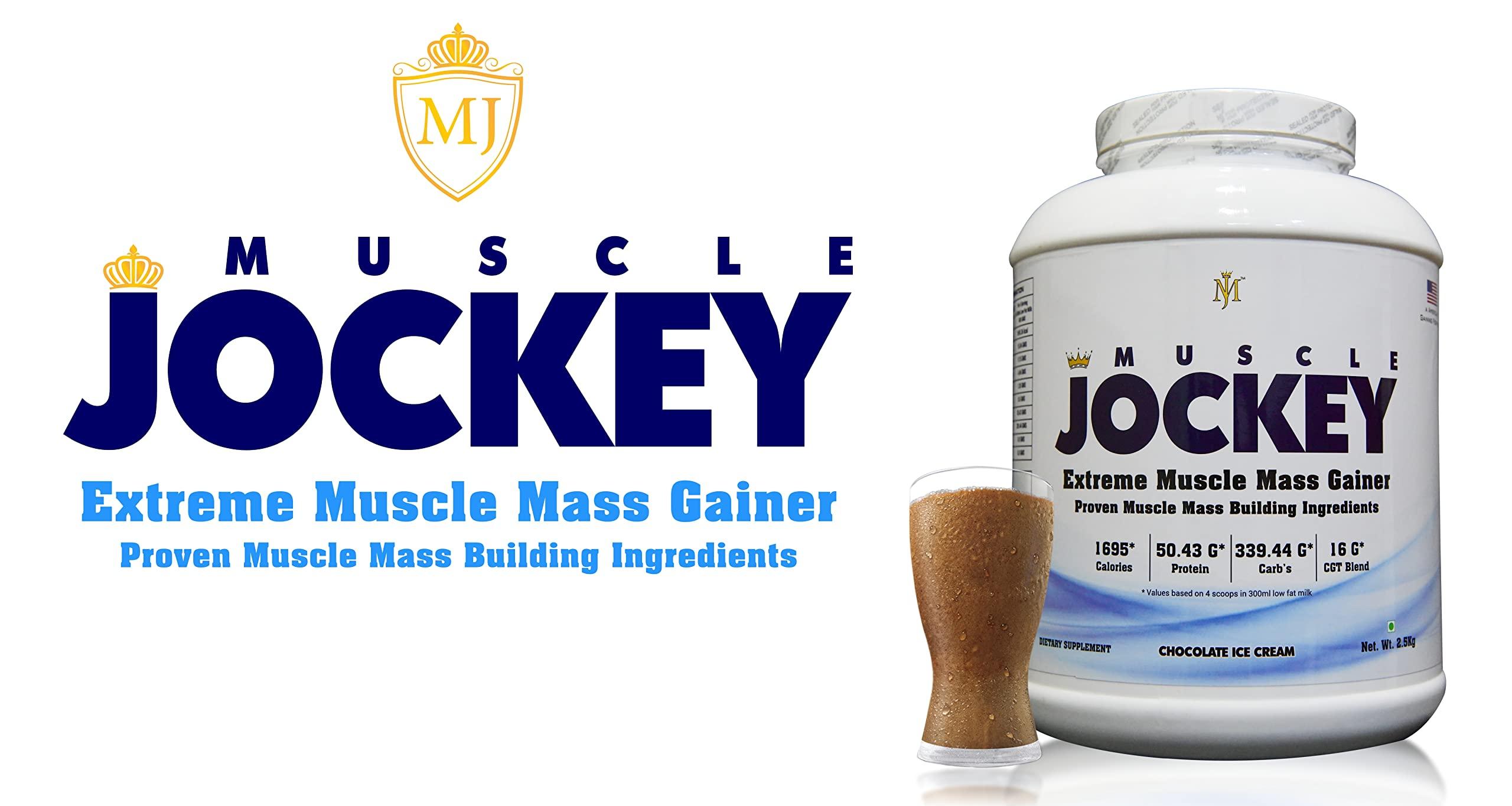 MJ Nutrition MJ Nutrition Muscle Jockey, Chocolate Ice Cream Flavor, for Mass Gainer (1 KG/2.2 lbs, 10 Servings)