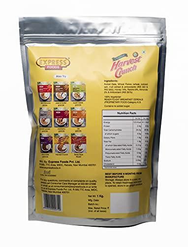 Express Foods Express Foods Harvest Crunch Breakfast Cereal, No Added Sugar Jar, 1kg