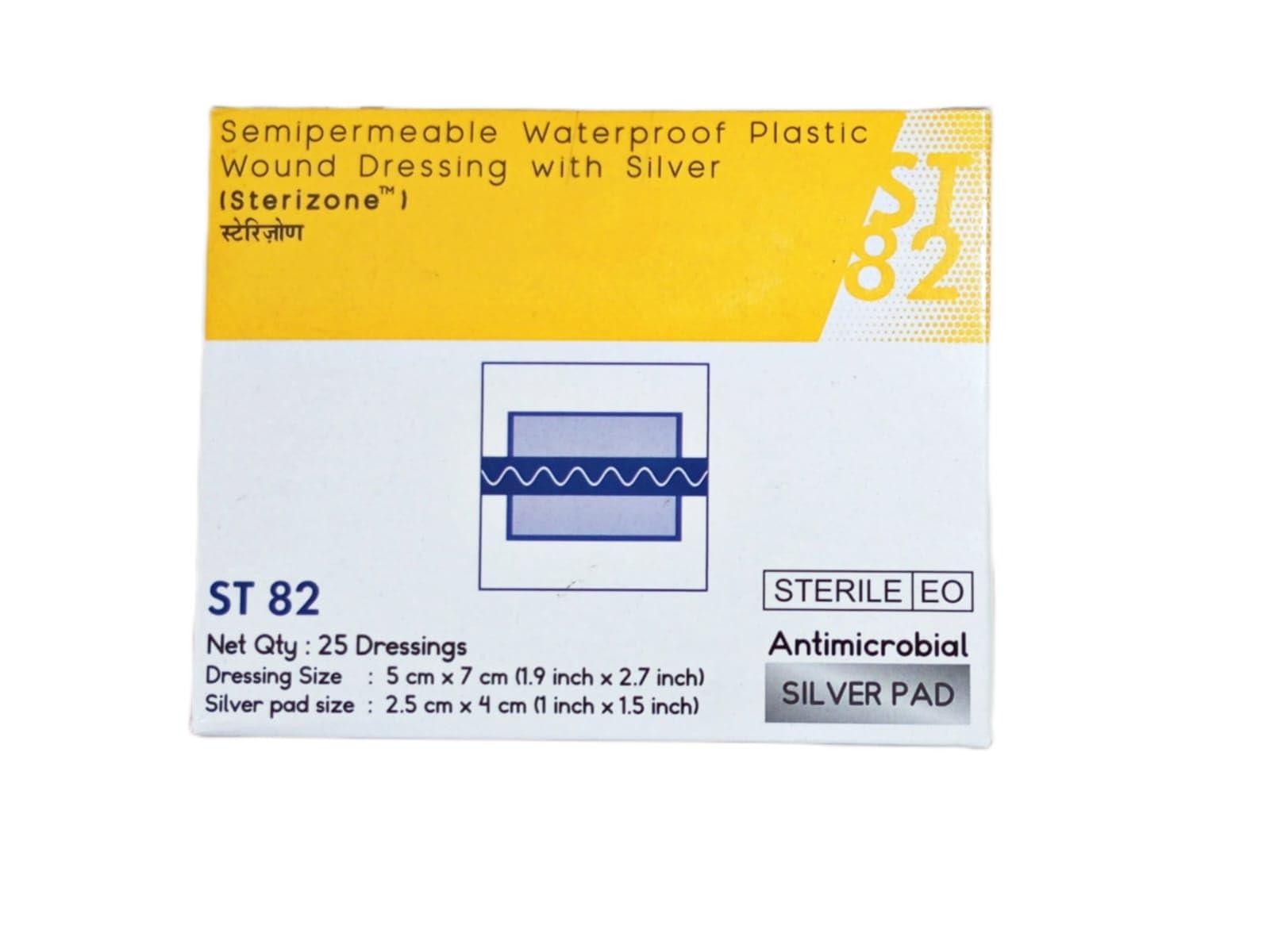 DYNAMIC TECHNO MEDICAL STERIZONE ST 82,sterizone dressing pad waterproof,sterizone dressing pad,PACK OF 25