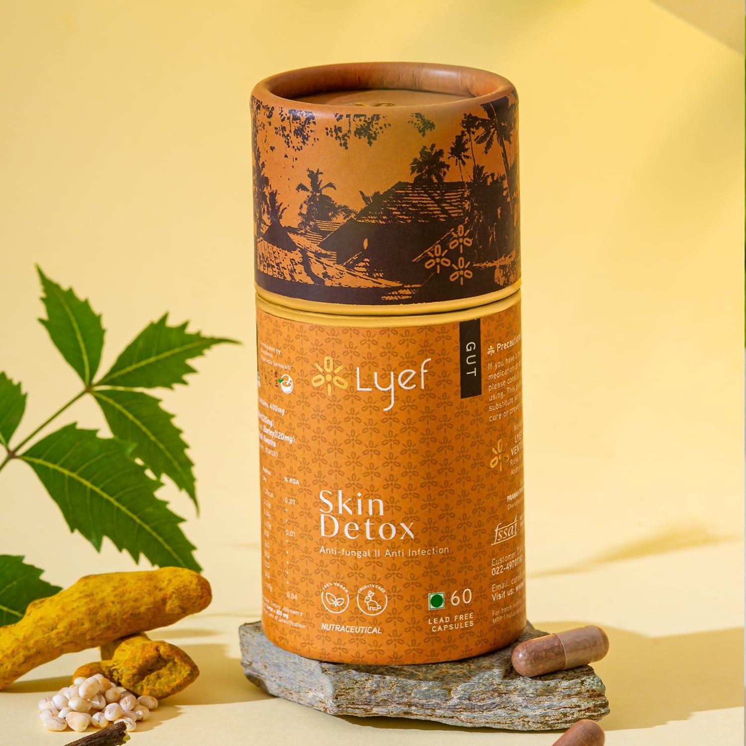 LYEF LYFE Skin Glow Tablets, 60 Tablets - Ayurvedic Supplement, Skin Health Benefits with Manjistha, SKin Glowing