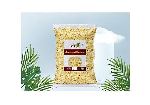 90\'s MILL 90\'s MILL Authentic Kathiawar Ganthiya Bhavnagari Gujarati Gathiya Fried in Groundnut Oil||Healthy Indian Snacks//Lite Snack For All Age Groups//Bachcho Ka Favourite Savoury Snack-1Kg*1Pack