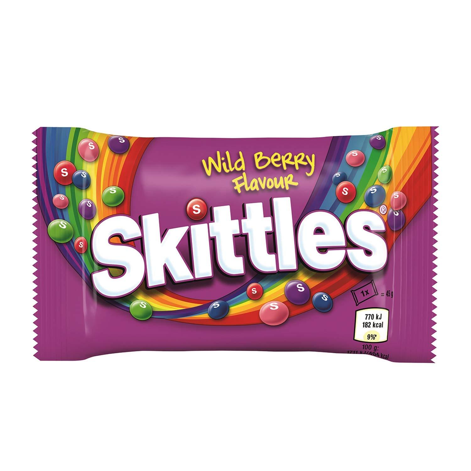 Skittles Skittles Wild Berry Flavour Imported,45g (Pack of 2)
