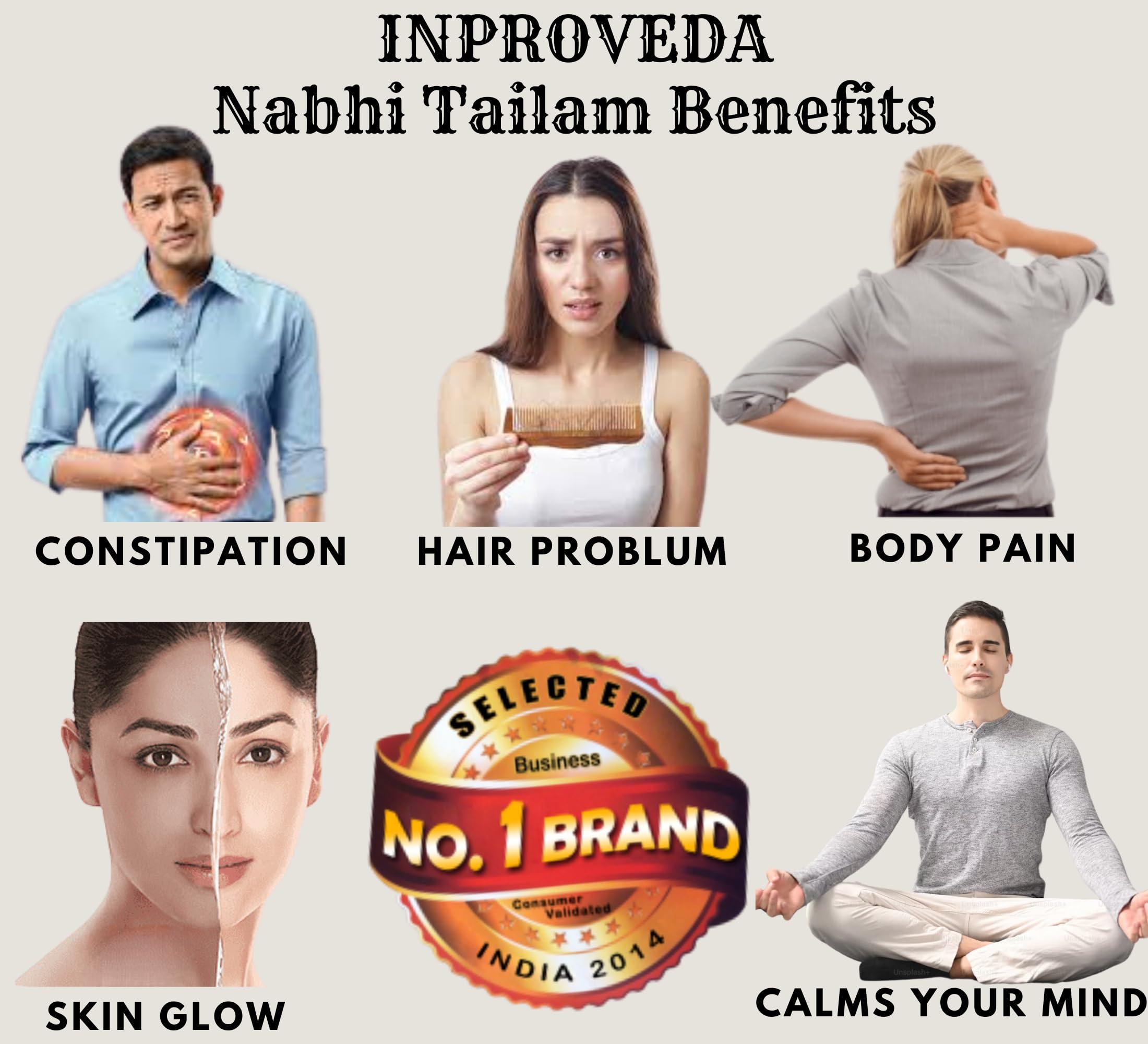 INPROVEDA Inproveda Sri Ram Kripa Nabhi Tailam 30ml |   2 x 30ml | Ayurvedic Nabhi Oil | Belly Button oil | Combo Pack of 02 = 60ml