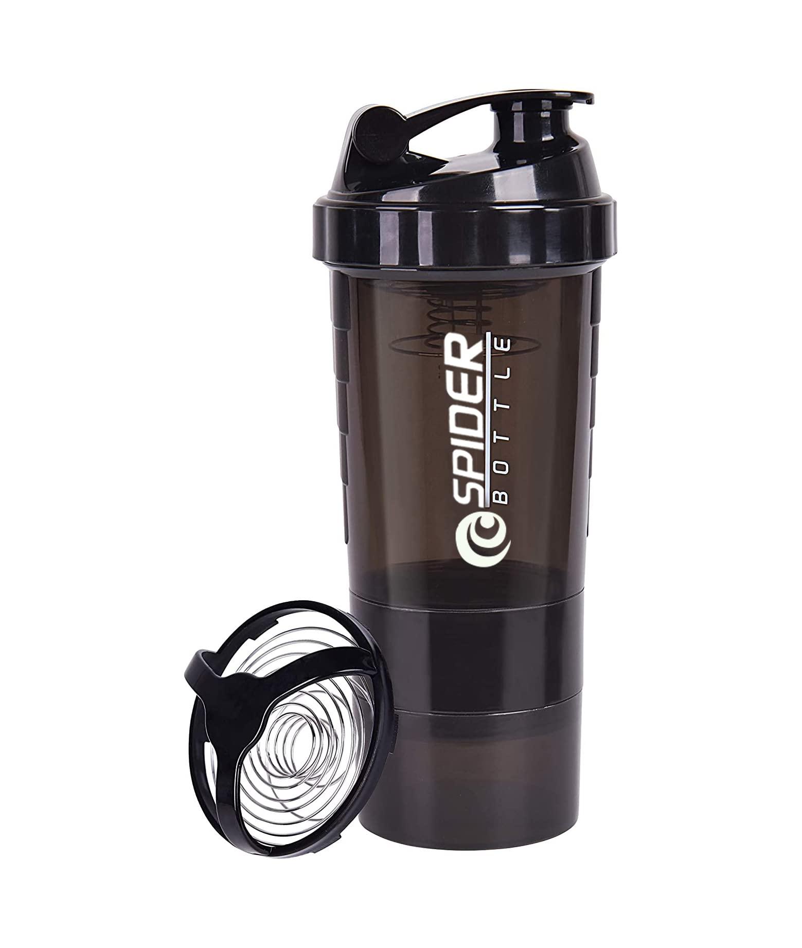 COOL INDIANS COOL INDIANS Gym Shaker Bottle For Protein Shake Gym Bottle Sipper Bottle For Men Women 500 ml Shaker Bottle For Gym (Black)