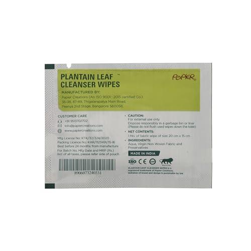 Plantain Plantain Leaf Cleanser Wipes 1s Combo of 20, (1x20= 20 Count)