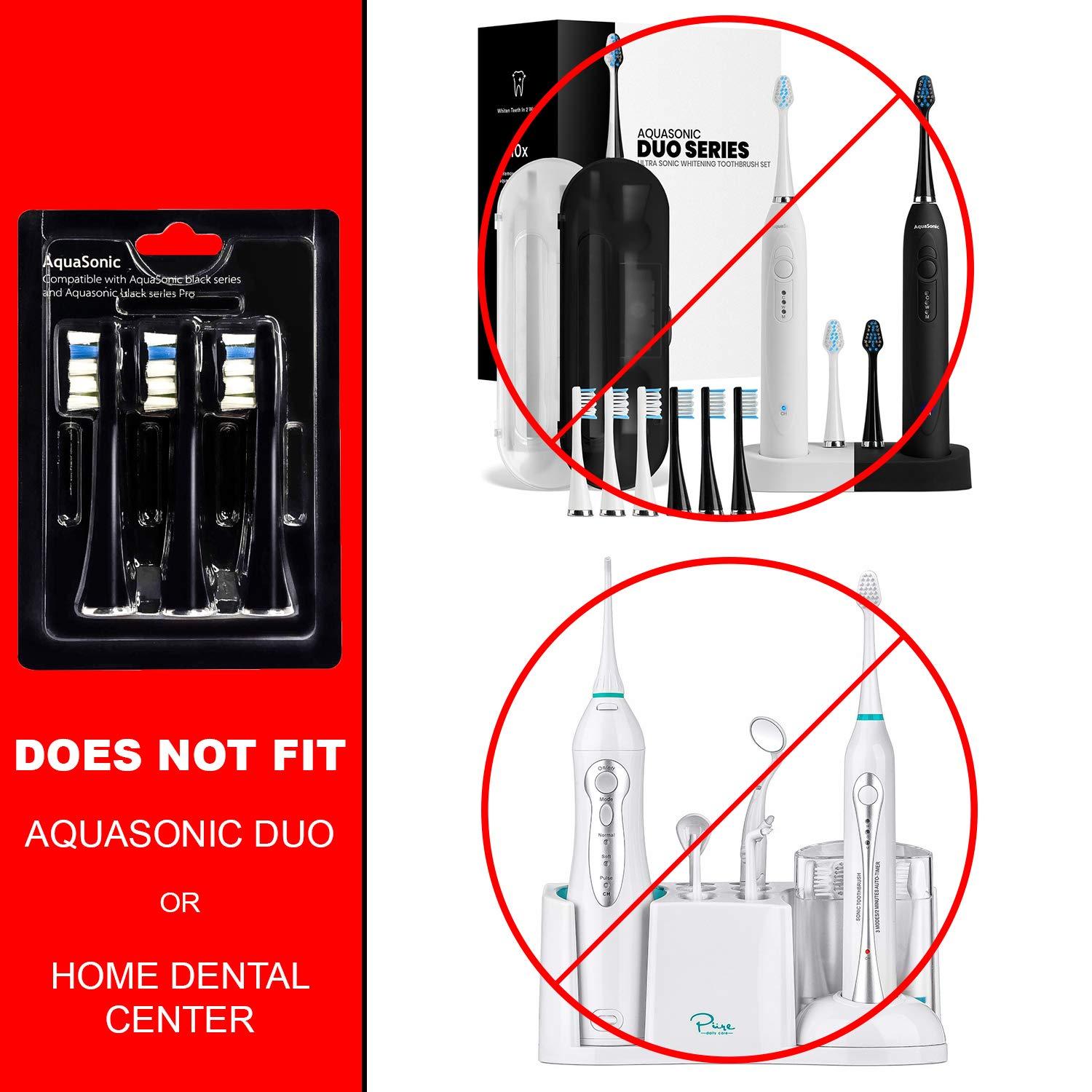 Aquasonic AquaSonic ProFlex Brush Head Replacement 3-Pack - Upgraded ProFlex Brush Heads For Improved Plaque Removal