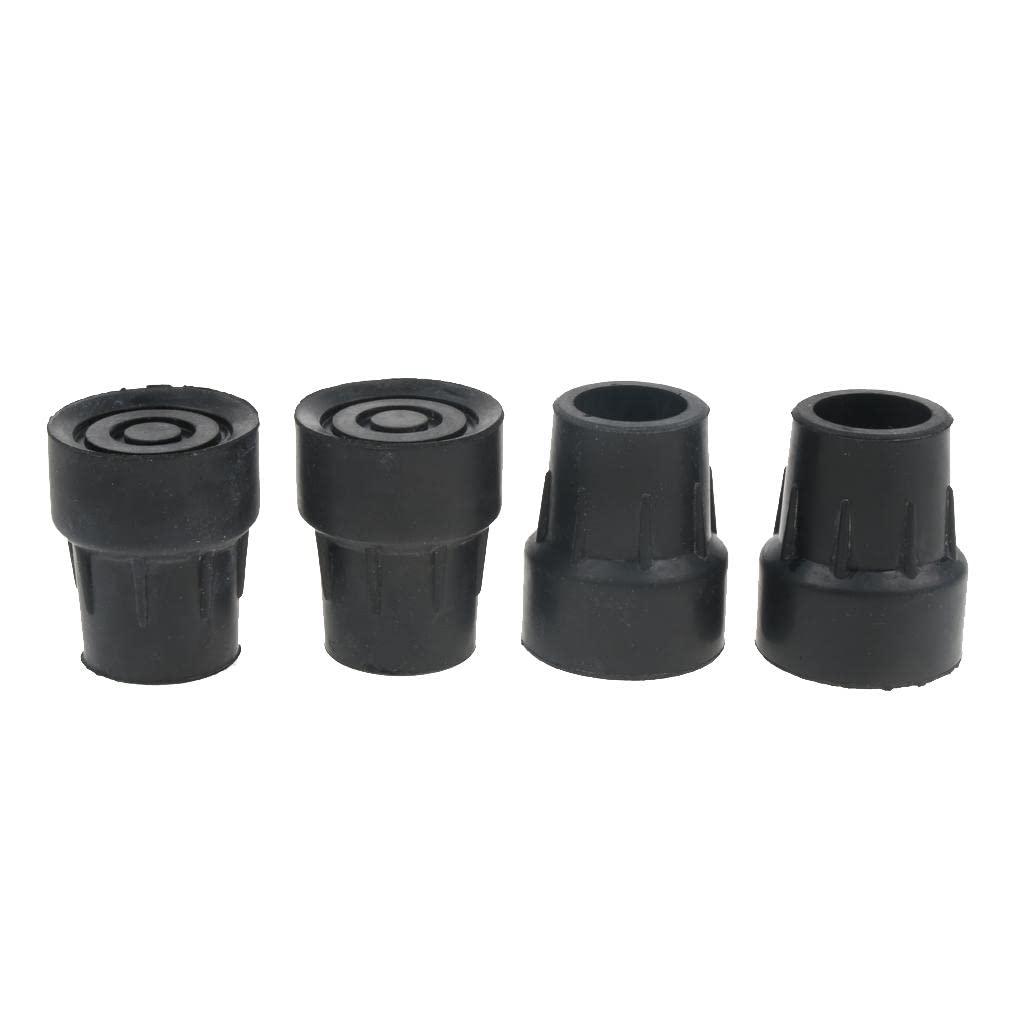 NavaFresh Basics LOSA 4pcs 25mm Rubber Trekking Pole Cap Walking Stick Ferrule Non-slip Foot Cover