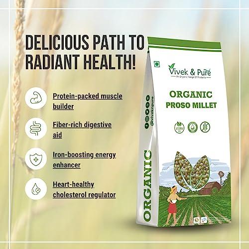 VIVEK & PURE VIVEK & PURE Proso Millet (1KG) | Natural Grains Native Low GI Millet Rice | High Protein & 100% more fibre than rice