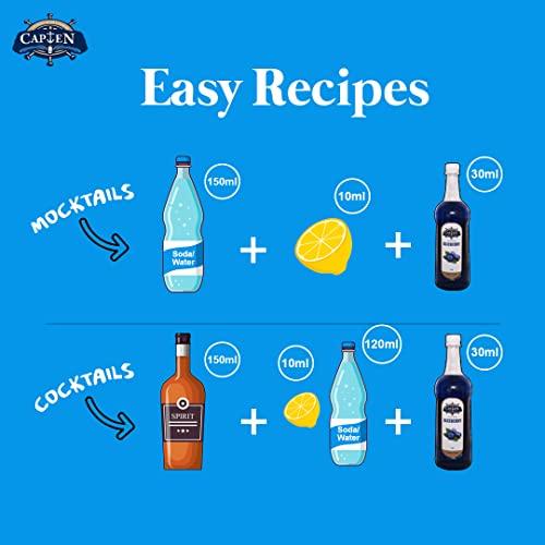 Capten Capten Blue Curacao Syrup for Mocktails ,Cocktails