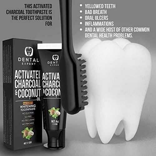 Dental Expert Dental Expert Activated Charcoal Teeth Whitening Toothpaste Kit (Mint Flavour, 20 g)
