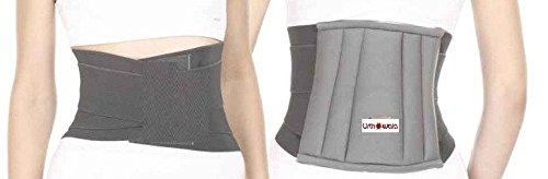 Orthowala Orthowala  Waist belt for back pain/lumbar support belt Grey Color -Gold Series -Size -Medium-30-36- Inches for Back Lumbar Support Pain Reliever Enhance Back Posture