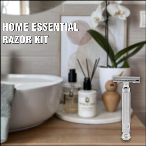 PEARL PEARL Men Shaving Double Edge Safety Razor L-55 ( Close Comb,Chrome)