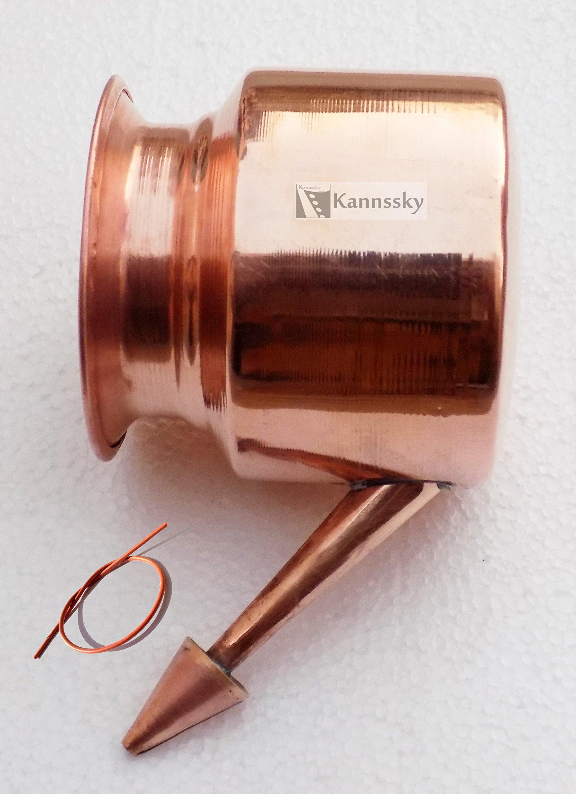 KannsSky KannsSky Copper Jal Neti for Sinus Irrigation (500 ml) with Hygienic Rubber Neti Sutra