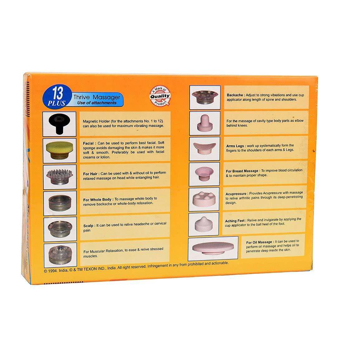 THRIVE Thrive Proffesional Magnetic 13in1 Body Massager(13 PLUS) -EASY TO OPERATE-HEAVY-DUTY MOTOR-RELIABLE FEATURES-DUAL OPERATION-By Tree Fit