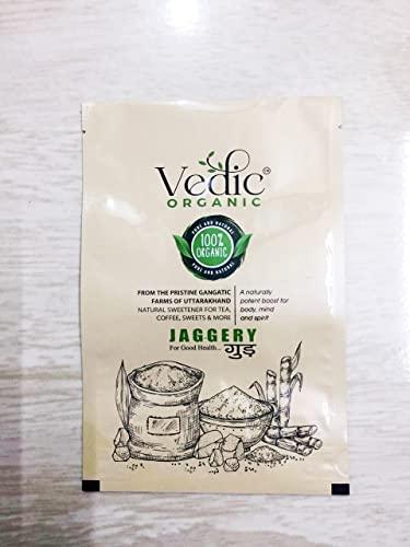 Jay Sudh Bhumi Organic Farmer Producer Co. Pvt ltd Vedic Organic, Organic Jaggery/Gur Powder without Preservatives and Chemicals, Rich in Nutrition and Taste - 500 gram, Pouch Pack