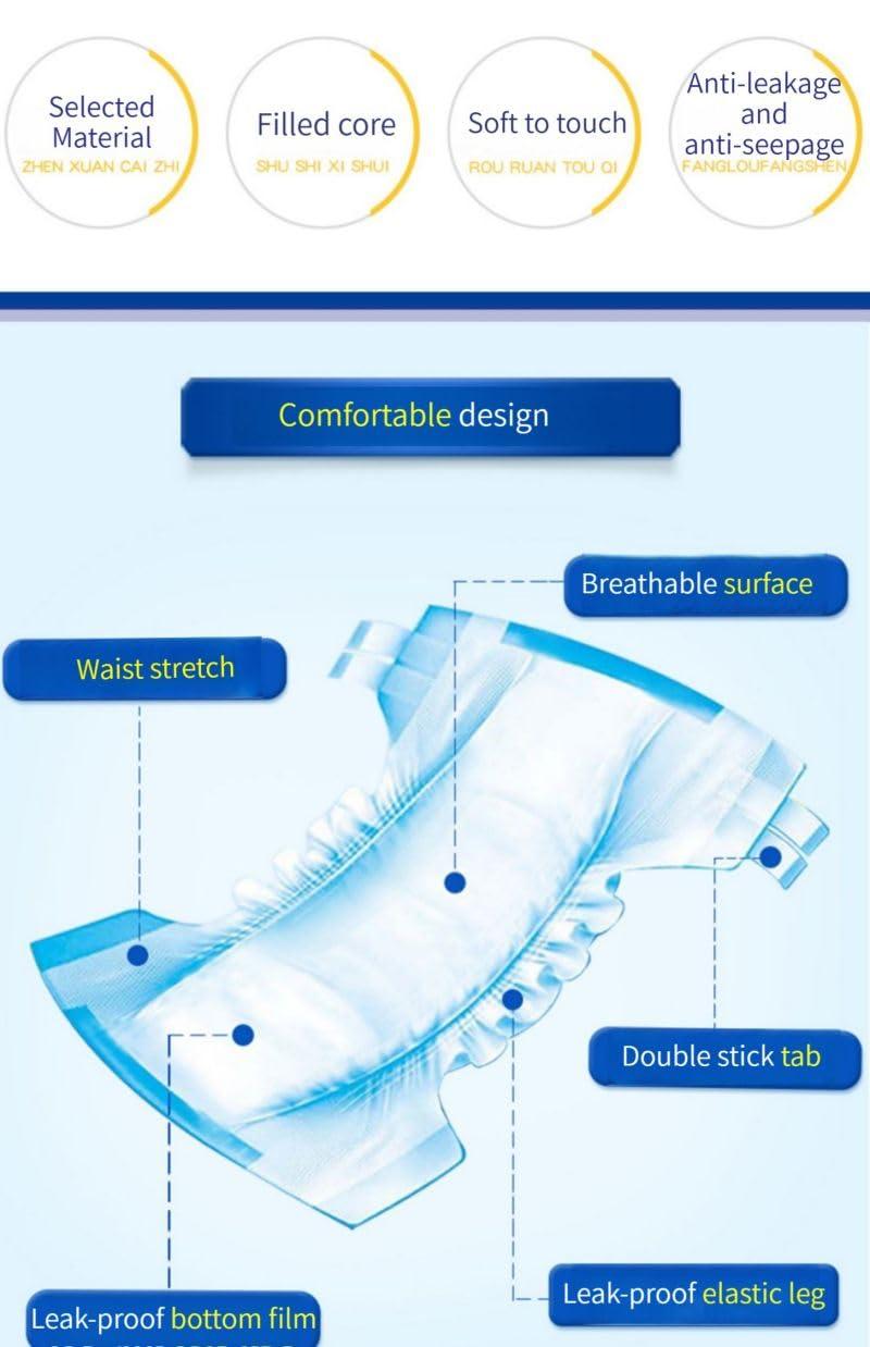 Hi-mate hi mate premium adult pant style diapers in 100 pc combo pack (extra large)