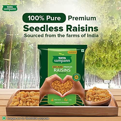 Tata Sampann Tata Sampann Pure Raisins Seedless | Kishmish | Source of Potassium | Hand-picked Dry Fruits | 500g Value Pack & Tata Sampann Chicken Masala with Natural Oils, Crafted by Chef Sanjeev Kapoor, 100g