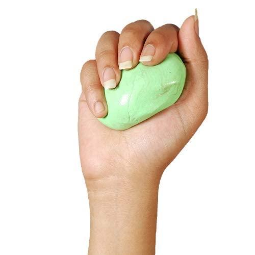 Generic Therapy Putty Medium Hand Exercise Putty Wrist Resistive Exercise Putty Clay Super Soft Exercise Putty for Improve Grip Strength and Dexterity 100gm (Green-Medium)