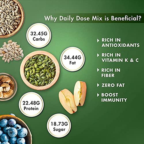 Sorich Organics Sorich Organics Daily Dose Mix 300gm | Mixed Nuts, Seeds and Berries | Healthy Snacks | Trail Mix | High in Protein, Fibre & Antioxidants | Immunity Booster (150gm x Pack of 2)