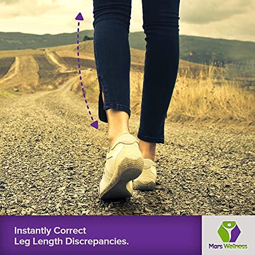 MARS Wellness Adjustable Orthopedic Heel Lift For Heel Pain and Leg Length Discrepancies - Medium