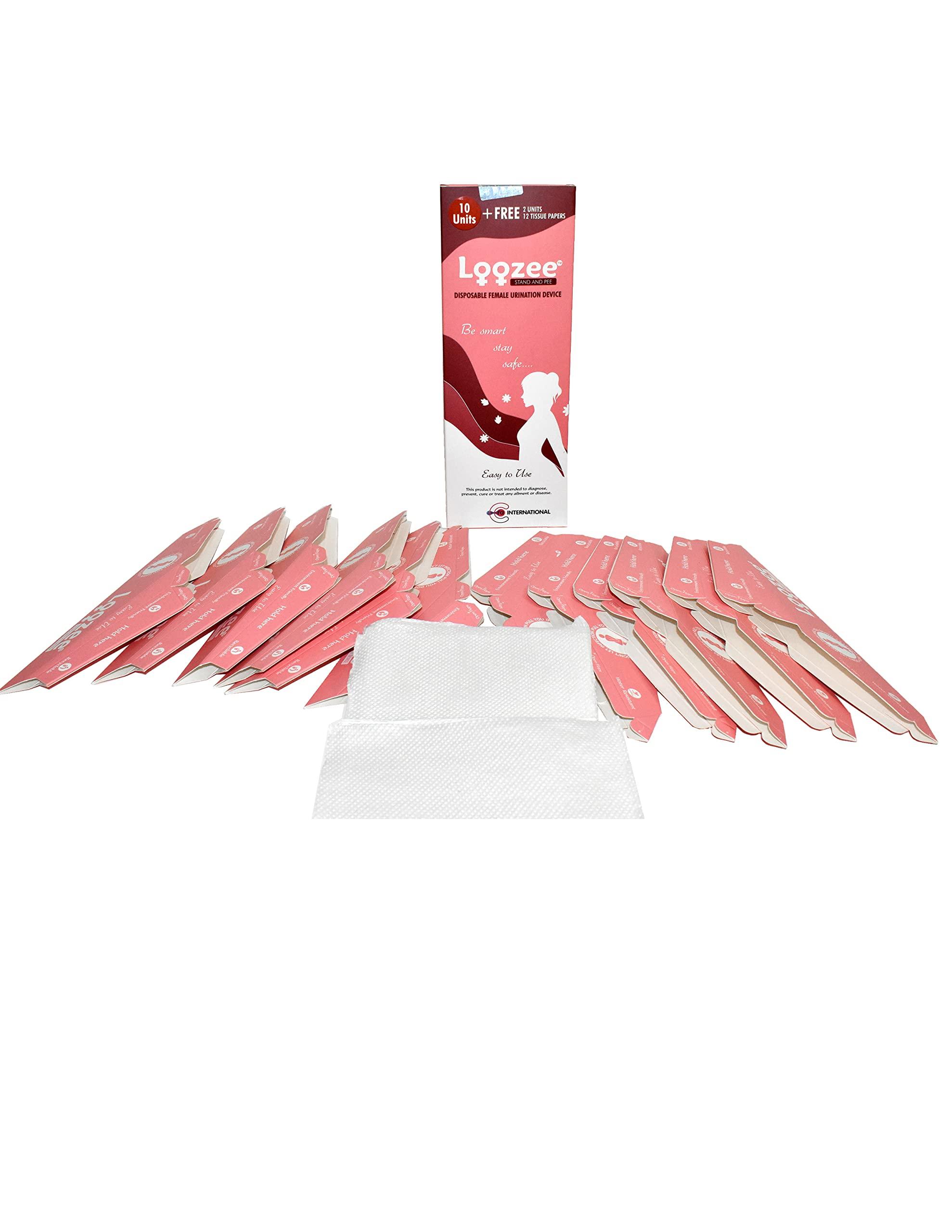 Loozee Loozee - Disposable Female Urination Device Pack of 48 Pee Funnels