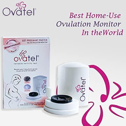 Ovatel Ovatel Saliva Ovulation Monitor (HOME USE) Get Pregnant More Quickly with Reliable HOME USE FERTILITY TEST Medically Proven Reusable Natural Easy to Use and Approved by The US FDA - (White and Pink).