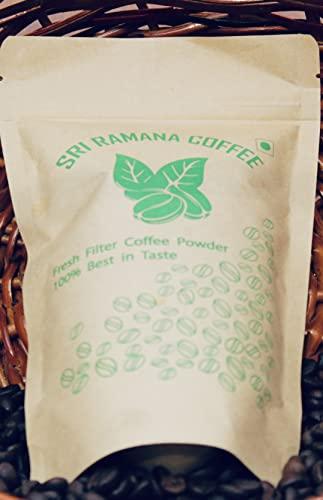 SRI RAMANA COFFEE WORKS SRI RAMANA FILTER COFFEE POWDER (80% Arabica & 20% Chicory) I We Blend for Each One's Taste I Freshly Roasted Arabica Beans Powdered once the order is placed I Not an Instant Coffee Powder